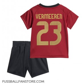 Belgien Arthur Vermeeren #23 Replik Heimtrikot Kinder EM 2024 Kurzarm (+ Kurze Hosen)